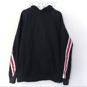 Le 31 Navy Hoodie w/ White+Red Stripes